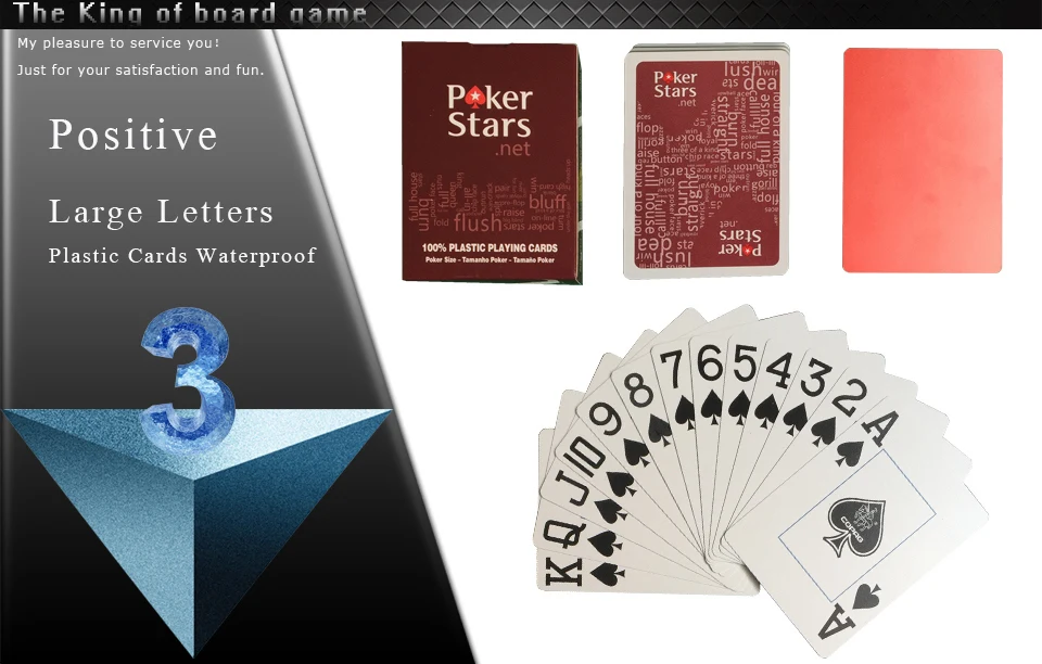 K8356 10 компл./лот Baccarat Texas Hold'em пластиковые игральные карты водонепроницаемые атласные для покера карты Pokerstar настольная игра 2,48*3,46 дюймов
