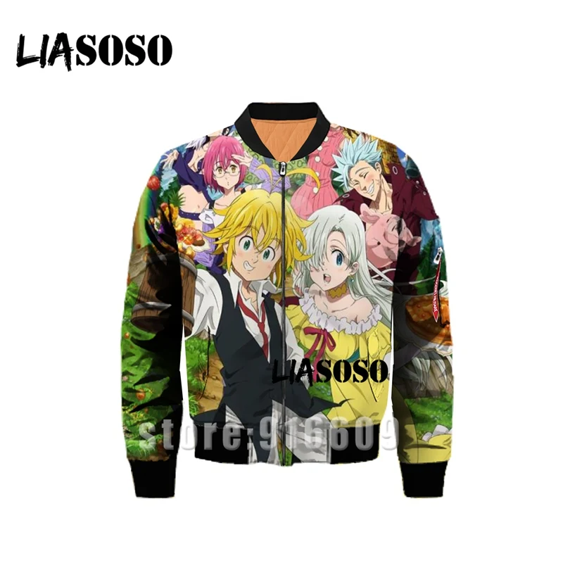 25 Зимняя куртка с 3D принтом Nanatsu No Taizai The Seven Deadly Sins, ветровка, пальто, толстовки, аниме, Толстовка Harajuku - Цвет: 25