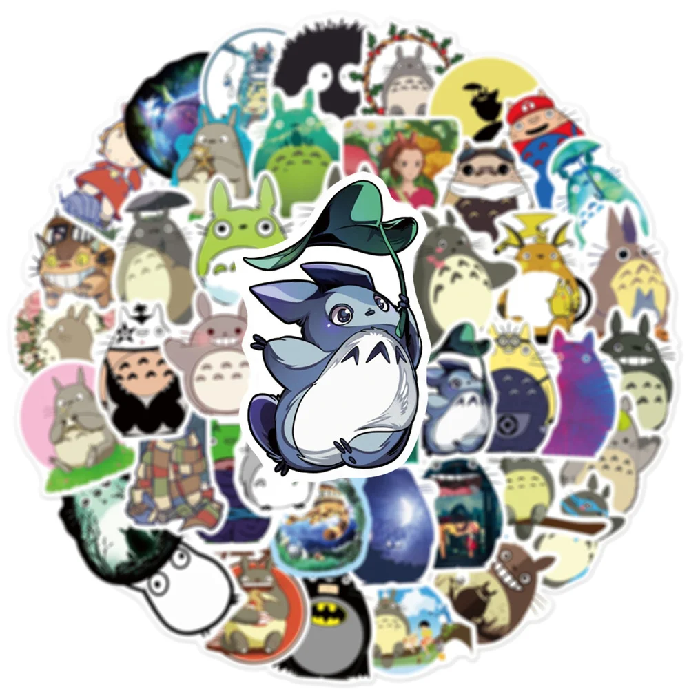 

10/50PCS Anime Totoro Cartoon Animal Stickers Skateboard Fridge Guitar Laptop Motorcycle Travel Luggage Stickers Wholesale