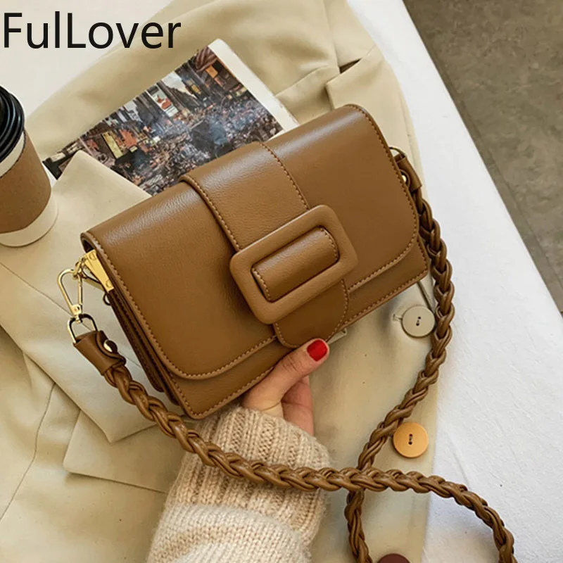 

Famous Designer Ladies Shoulder Bags Pu Leather Crossbody Bags Woven Handle Handbags Fashion Ladies 2021 New Mini Solid Bags