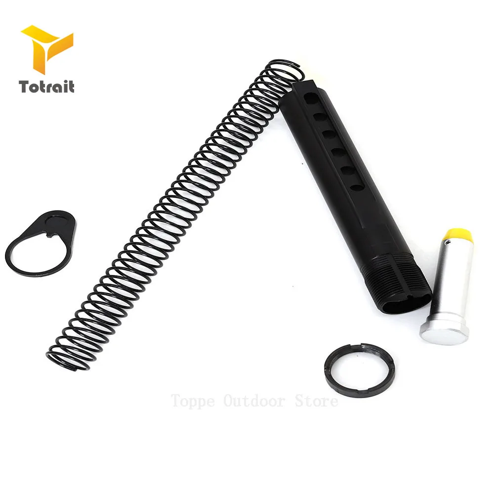 

TOtrait AR15 M4 Latch Mil-spec 6 Position Buffer Extension Tube Rod Assembly/Kit 5 Items Combo Cylinder Rod End Plate Spring Nut