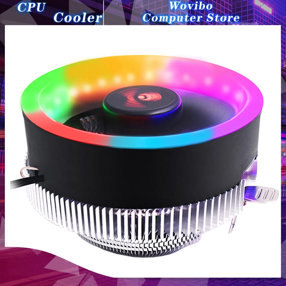 Кулер для процессора Intel LGA 1150 1155 1156 775 AMD AM2 + AM3 AM4 3 Pin RGB|Кулеры и системы охлаждения