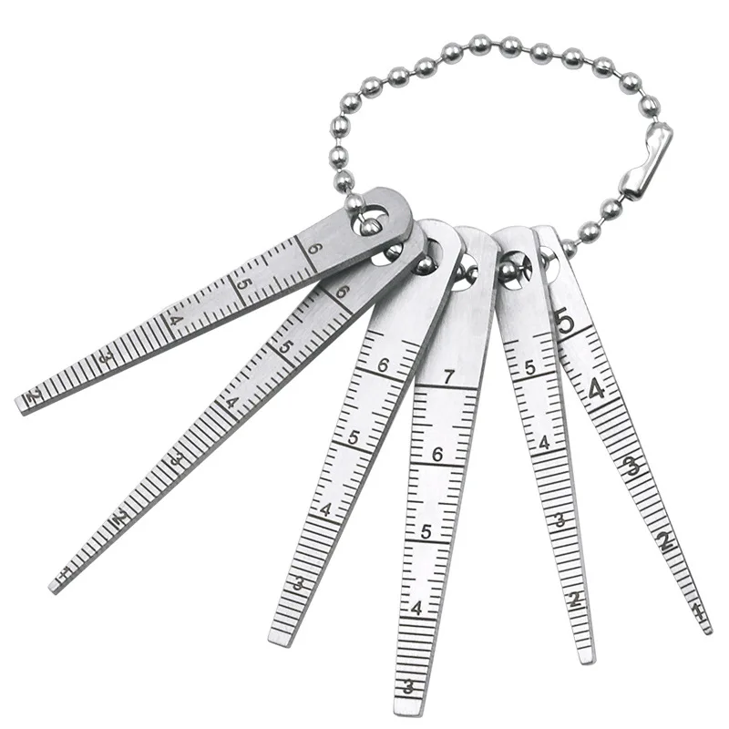 

Hot Sale 1-7mm Ruler Welding Inspection Stainless Steel Welding Taper Gauge Wedge Feeler Metric Imperial Measuring Tool