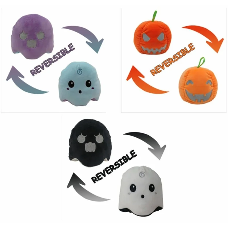 

Cute Pumpkin Ghost Toy Luminous Soft Pillow Stuffed Toys For Halloween