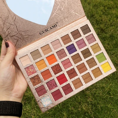 2019 Новый пигментированные 8 видов цветов Палитра теней для век с зеркалом