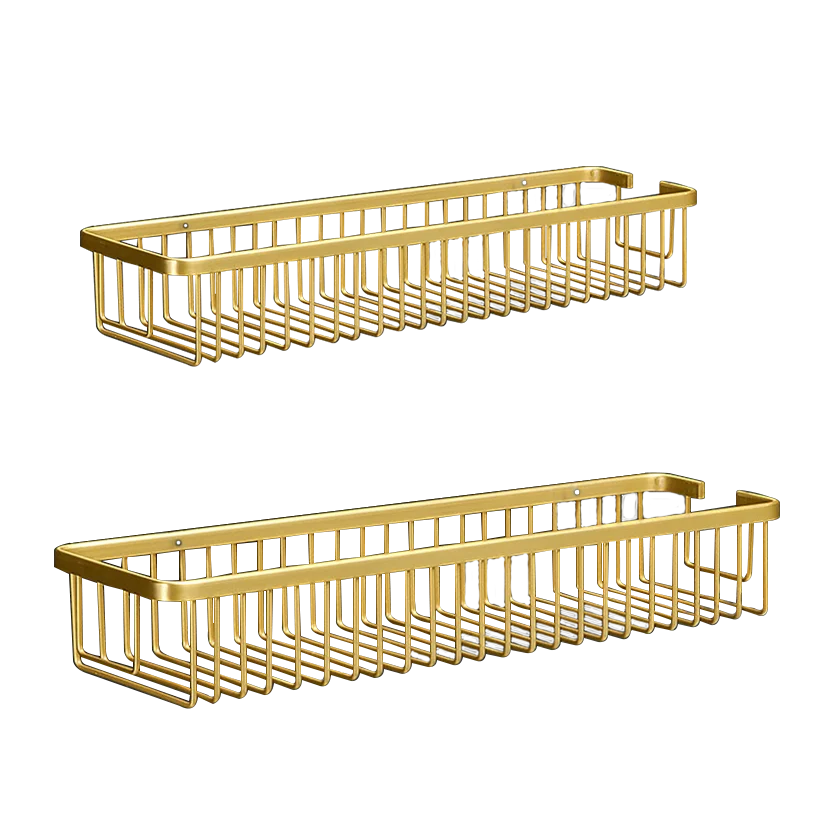 brushed gold aluminum bathroom hardware bathroom shelf storage organizer rack holder bathroom shower shampoo soap cosmetic shelf free global shipping