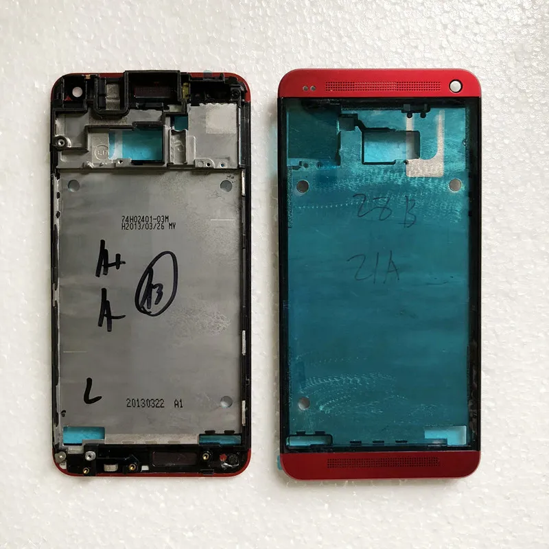 Крышка батарейного отсека задняя крышка чехол для HTC One M7 одна SIM s Передняя рамка в