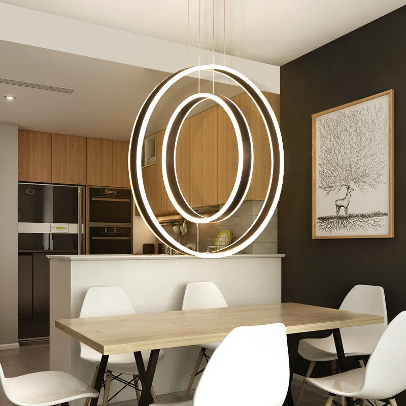 

Living room lamp creative personality Nordic lamps restaurant simple modern round bedroom lamp LED modern Chandelier