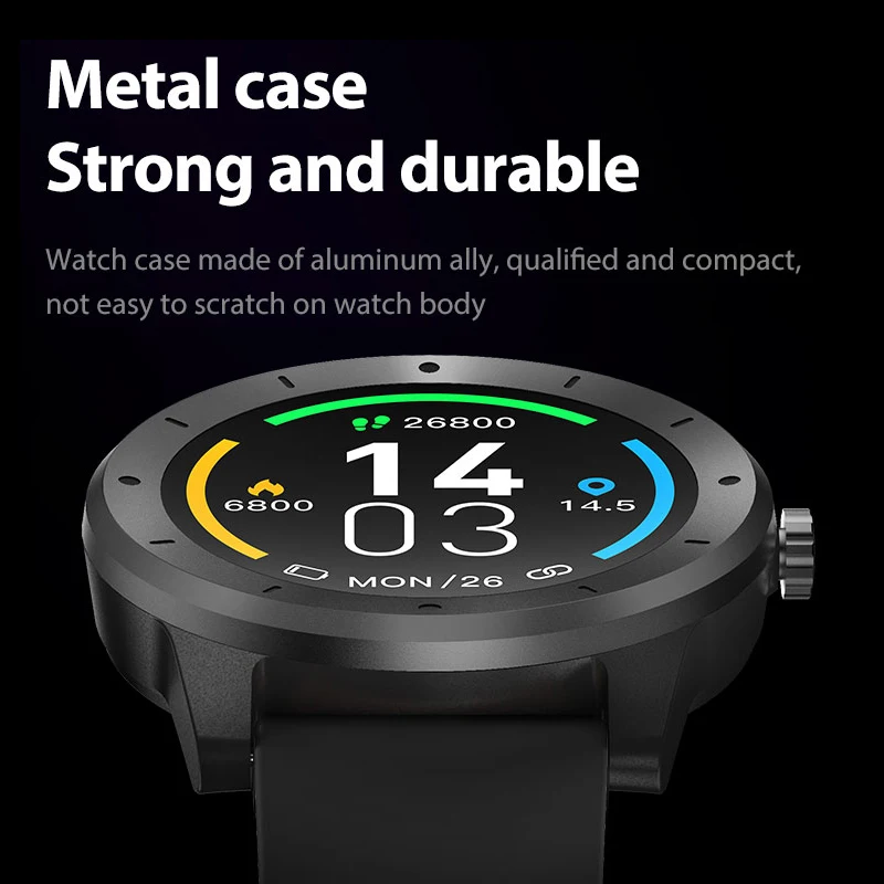 Мужские Смарт часы спортивные и фитнес трекер Поддержка Android IOS Телефон 1 28 &quotIPS