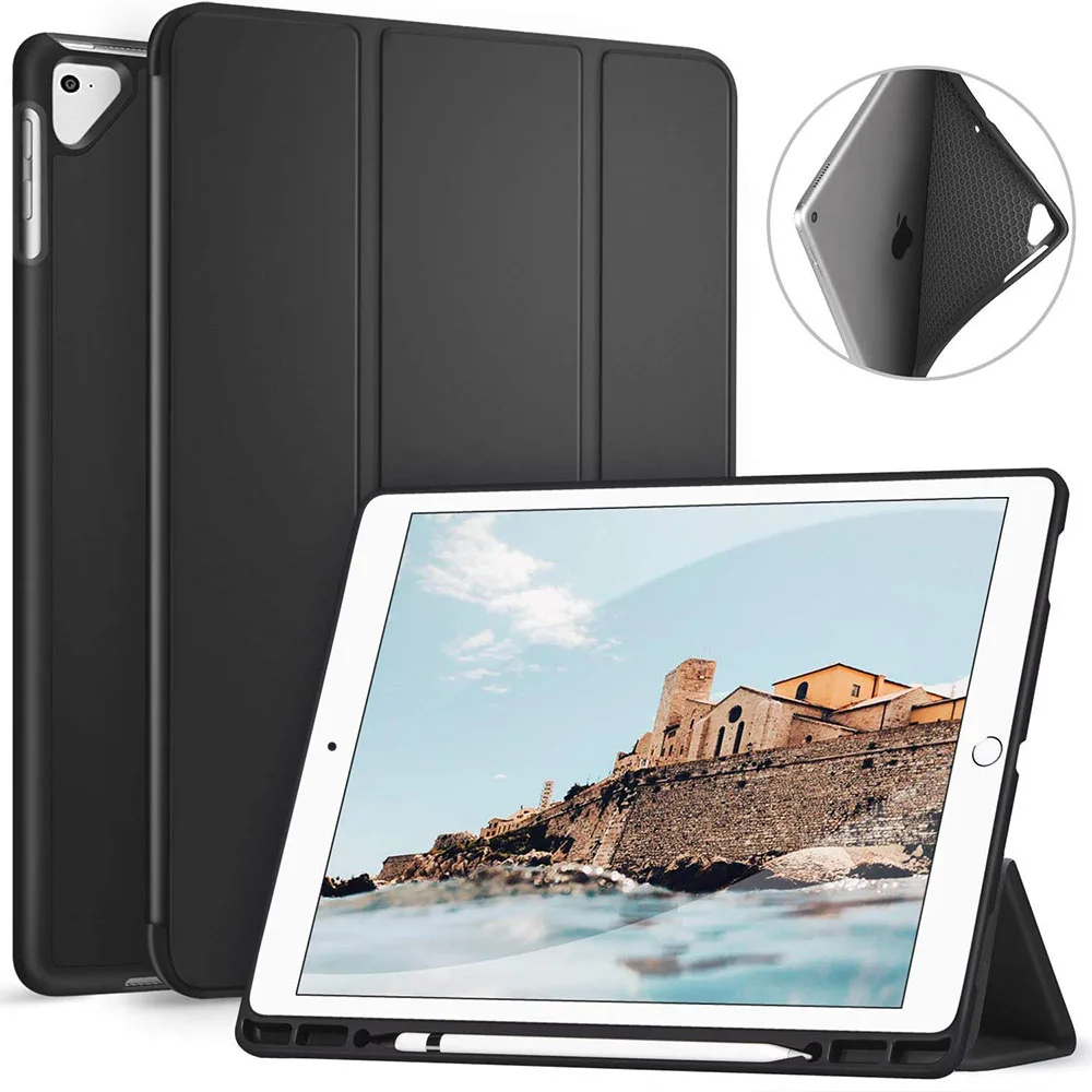 Ztotop чехол Чехол для iPad Pro 12 9 дюйма 2017/2015 с карандашом держатель легкий мягкий ТПУ