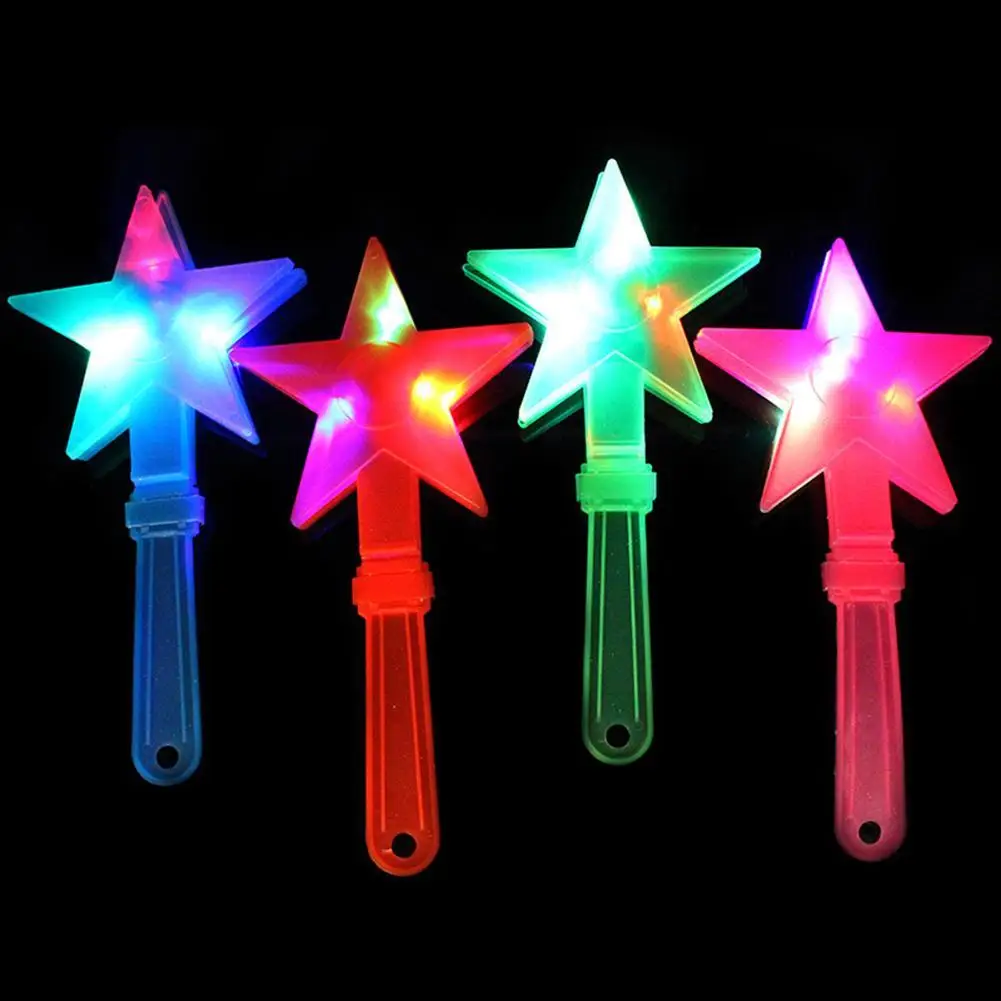 

1Pc Star LED Hand Clapper Noise Maker Flash Light Glow Stick Party Concert Favor 5-pointed Star Clapping Hands Concert Favor