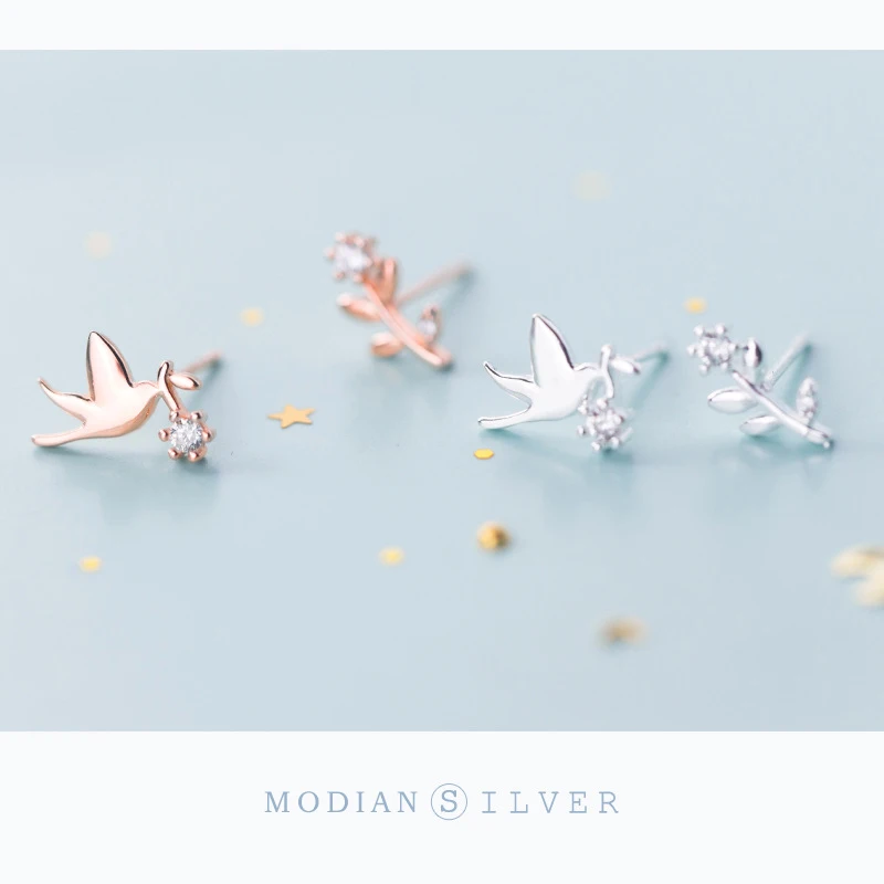 Modian ослепительно AAA Циркон уха булавки для женщин модные 925 серьги подвески с