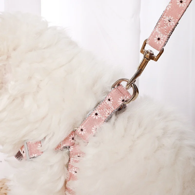 

Adjustable Dog Cat Harness Leash Pet Vest Leash Collar Puppy Small Dog Outdoor Walking Supplies Chihuahua Strap Belt Accessories