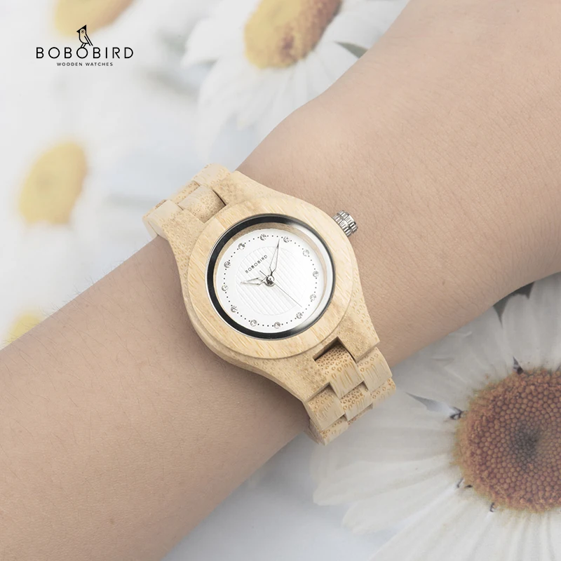 BOBO BIRD V-O10 женские роскошные часы бамбуковые деревянные модные уникальные женские кварцевые часы relogio feminino с бриллиантами