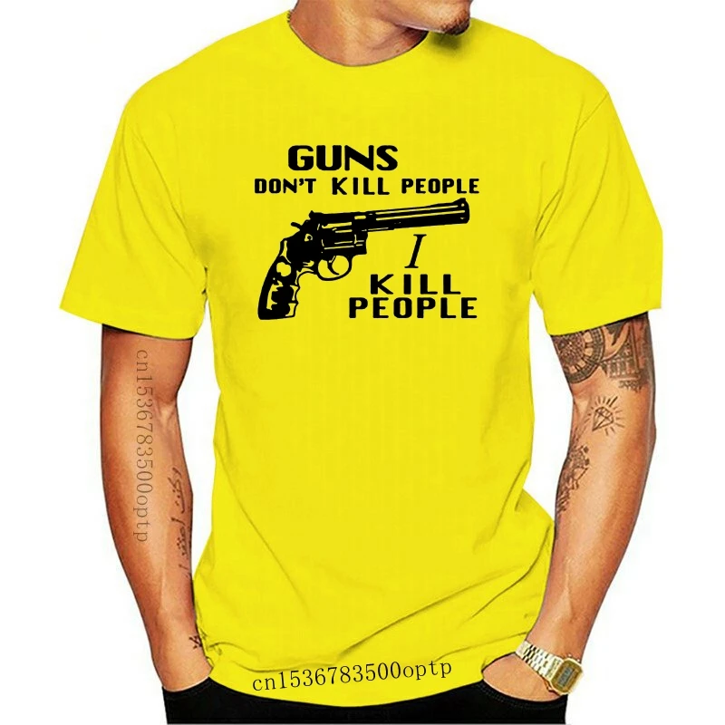 

New GUNS DON'T KILL PEOPLE I KILL PEOPLE Happy Gilmore T-Shirt SIZES S-5X 2021 Trends Tee Shirt