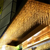 waterproof christmas lights 5m droop outdoor icicle string lights for garden mall eaves balcony fence house decoration