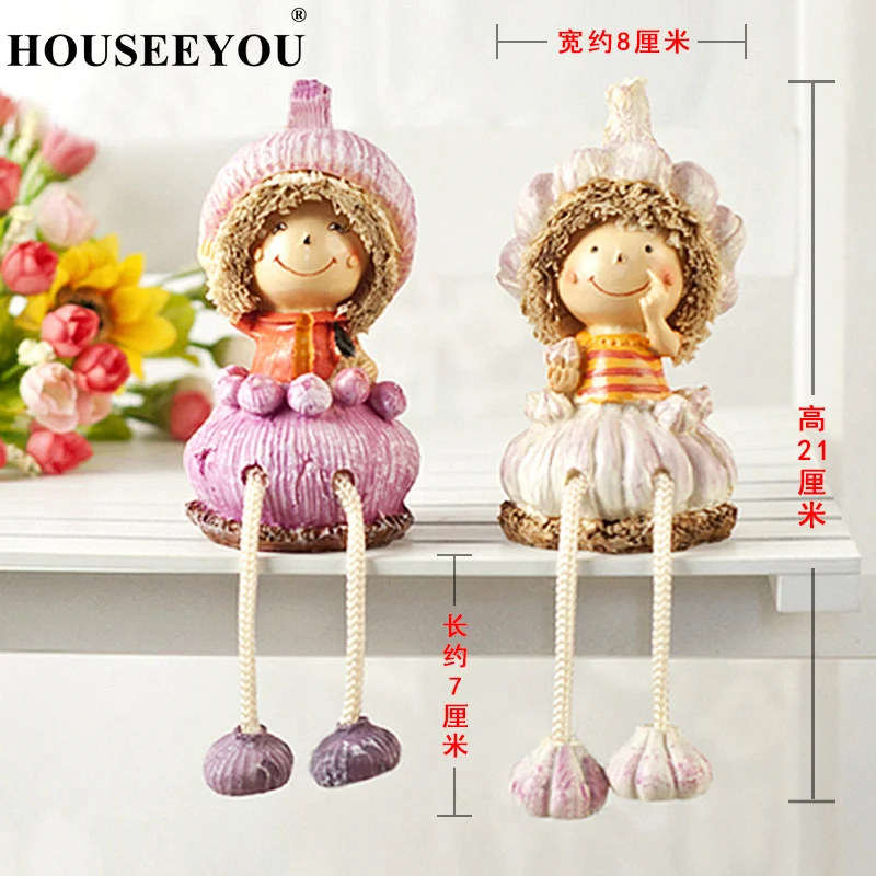 2 шт./компл. страна Стиль фрукты и овощи стене висит ноги куклы Изделия из смолы