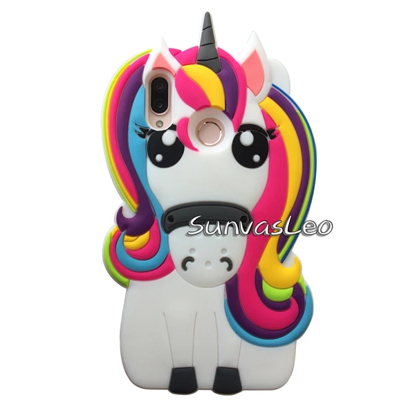 Colorful Unicorn Для huawei P20 Lite чехол 3D Мягкий силиконовый чехол для мобильного телефона с единорогом чехол s Fundas Coque Capa протектор - Цвет: Colorful Unicorn