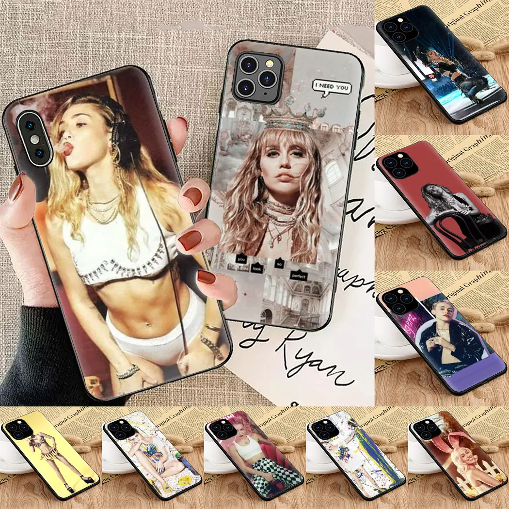 Мягкий силиконовый чехол для телефона Miley Cyrus iPhone 5 6 7 8 11 6s Plus 7Plus 8Plus X XS XR XSMax Max
