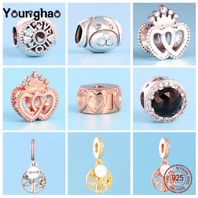 Youngho 100% Настоящее 925 пробы серебряное кольцо в форме короны бусины благородные