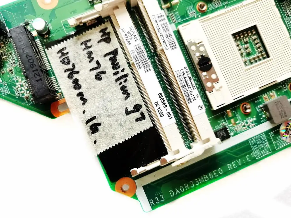 Original for HP G7 laptop motherboard HM76 HD7600M 1GB DA0R33MB6E0 tested good free shipping | Компьютеры и офис