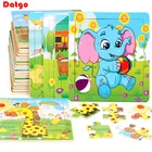 Горячая Распродажа 9 ломтиков детская игрушка-Паззл животных и транспортных средств деревянные пазлы Развивающие Детские обучающие игрушки для детей подарок