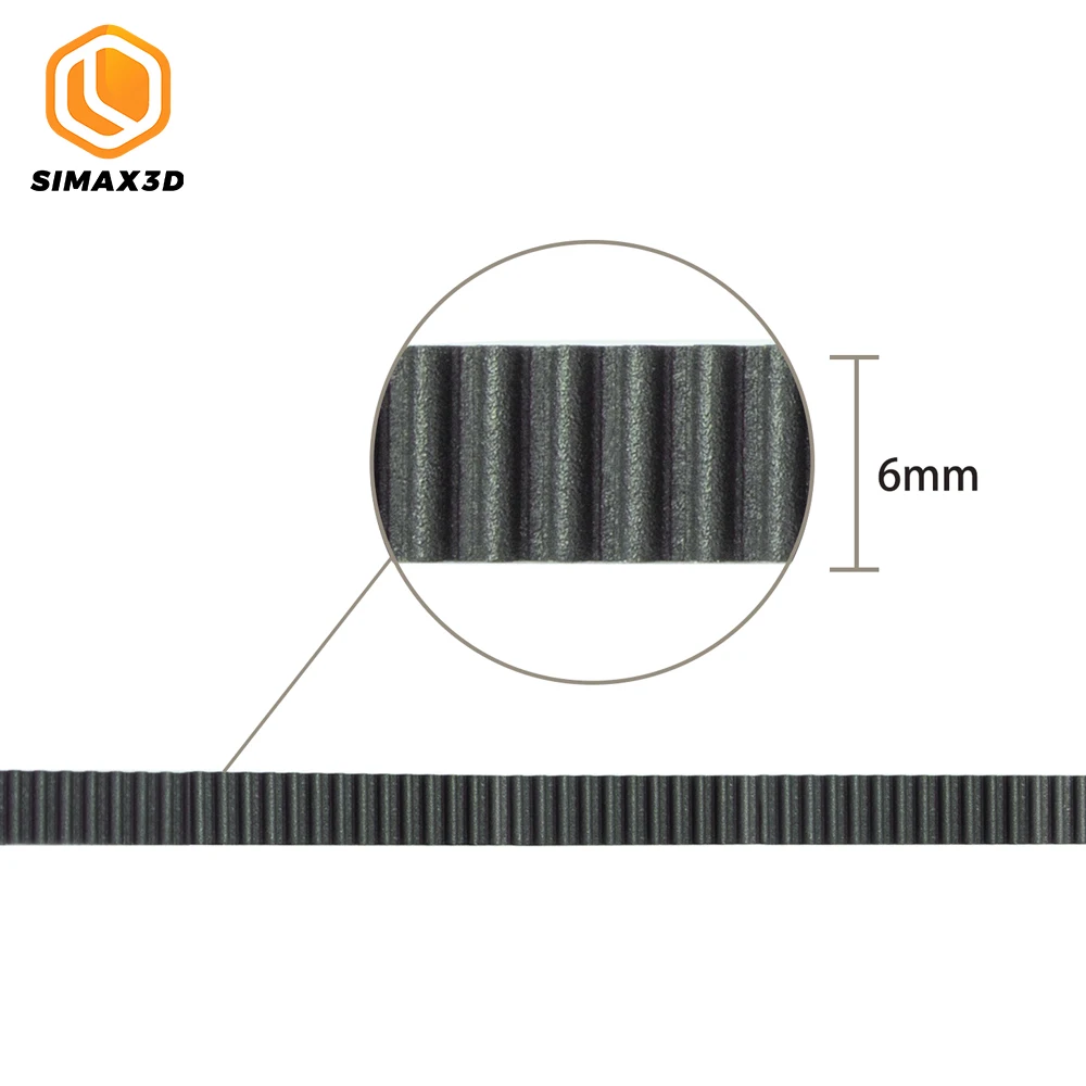 SIMAX3D 3d принтер наборы 5 м ремень 2GT 6 мм полиуретан резина GT2 6mm зубчатый для