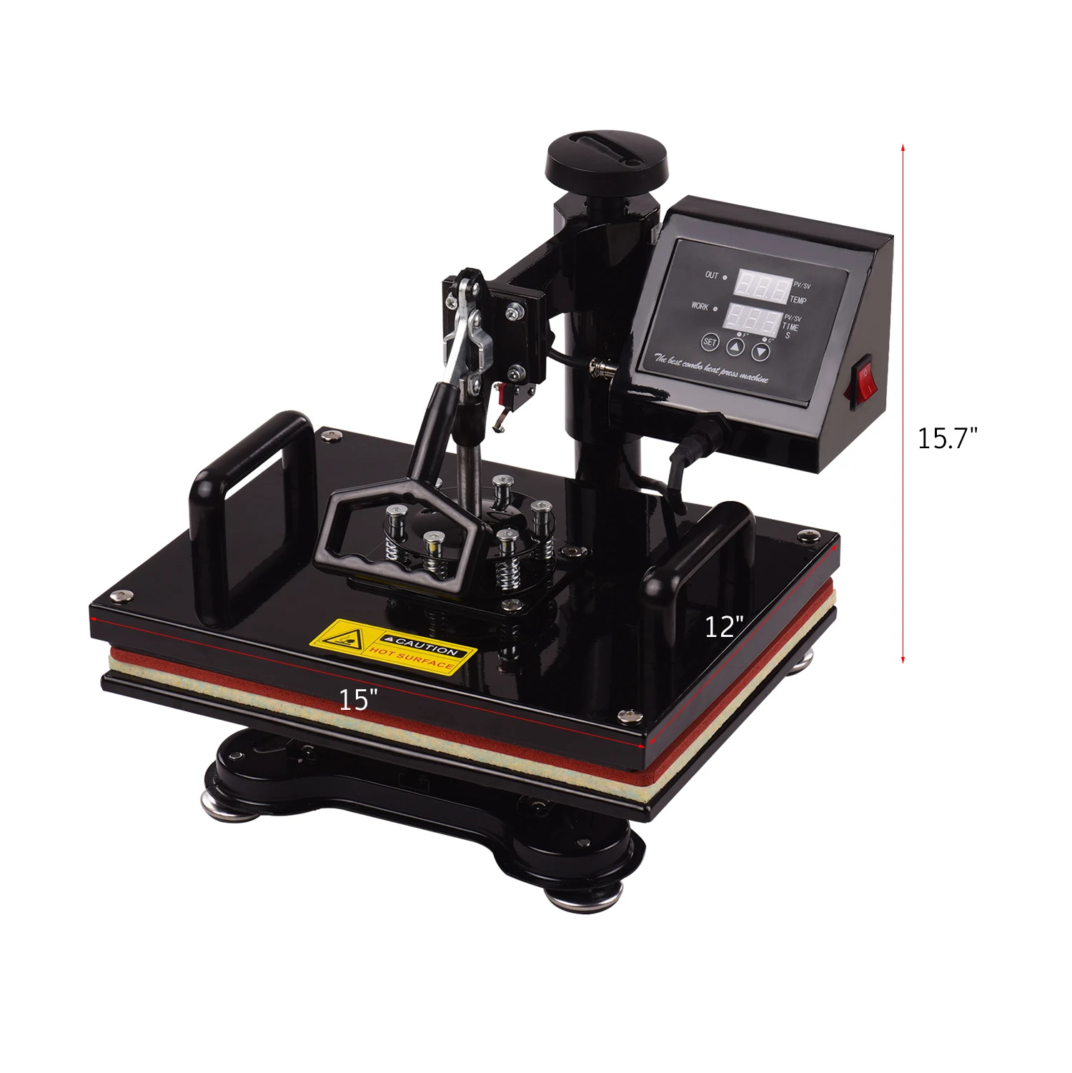 Aibecy 12*15 дюймов комбинированный термопресс машина профессиональная двойная