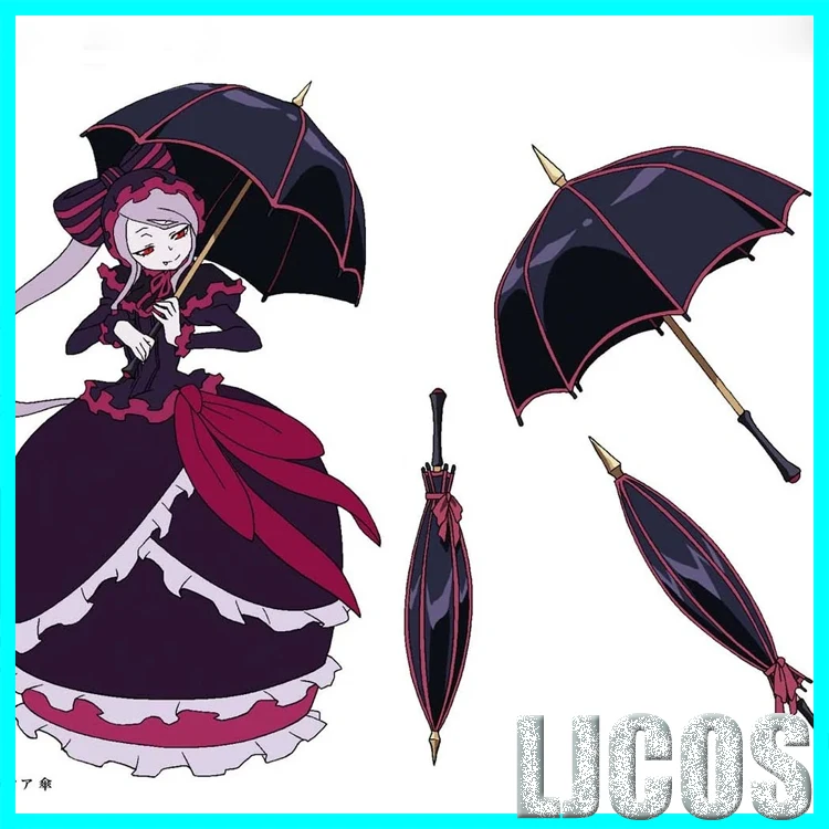 

Anime Overlord Shalltear Bloodfallen Dual-use Umbrella Portable Folding Sun Rain Umbrella Men Women Student Umbrella Xmas Gifts