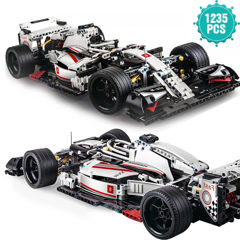 1235 шт. известный спортивный гоночный автомобиль строительные блоки F1 супер