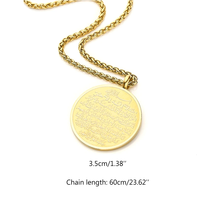 Круглое мужское ожерелье из титановой стали в стиле ретро | Украшения и