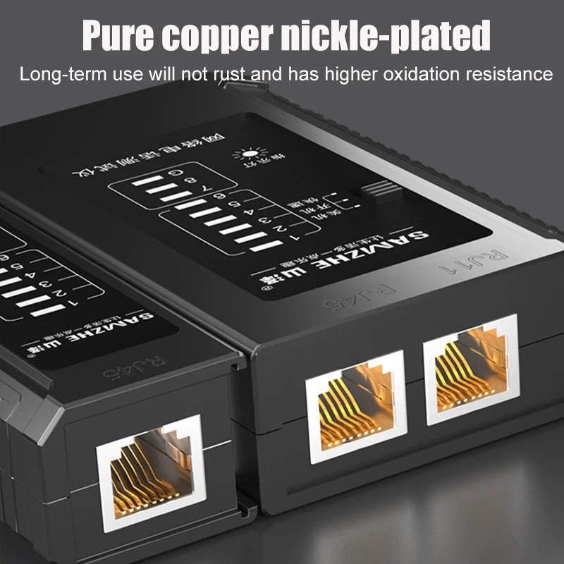 SAMZHE ручная версия сетевого кабеля тестер детектор RJ45 RJ11 RJ12 Cat6 Cat5 Lan кабель