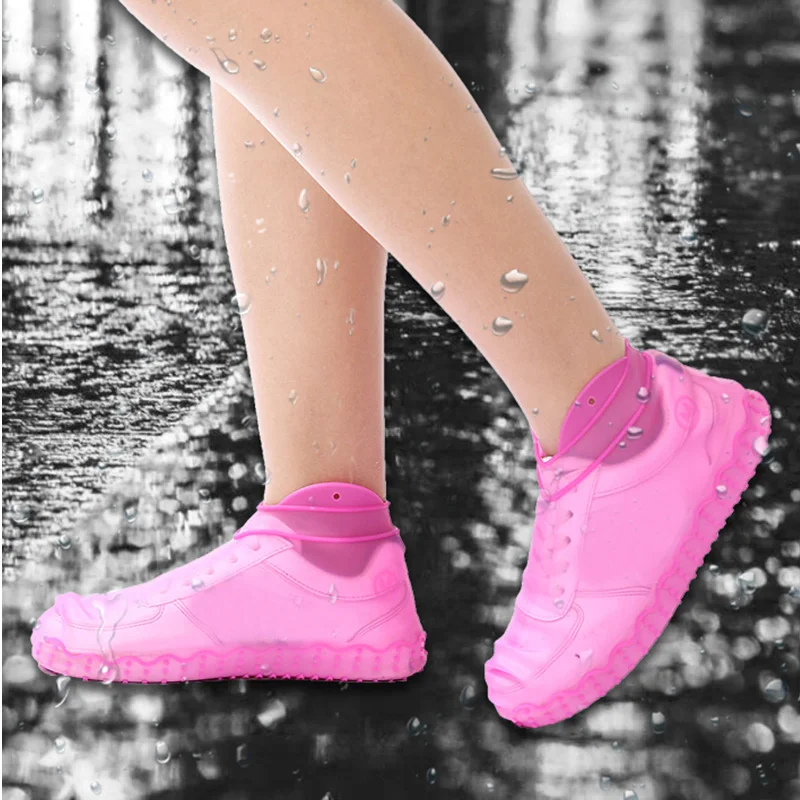 1 пара многоразовых силиконовых чехлов для ботинок Складная Водонепроницаемая