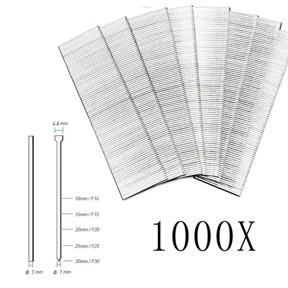 

5000Pcs F10/F15/F20/F25/F30 Straight Brad Gun Nails for Staple Electric Nail Gun Stapler Woodworking Furniture Nail Accessories