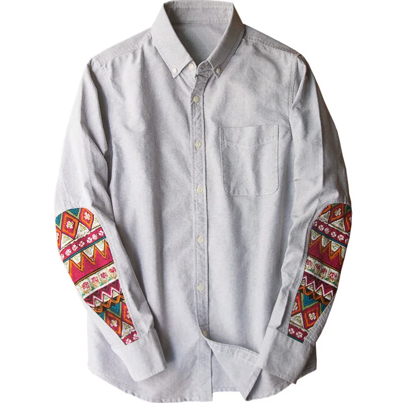 Мужская рубашка из ткани оксфорд