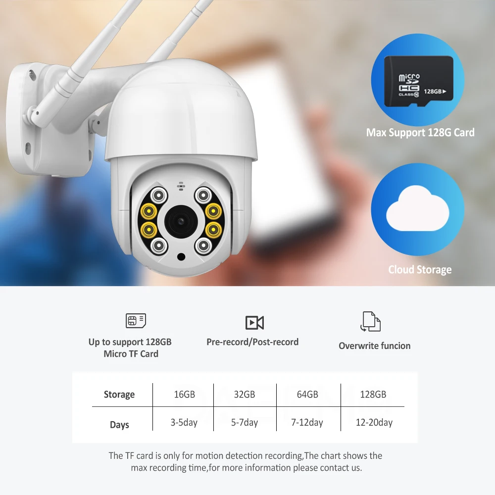 4K 8MP Wireless IP Camera Outdoor Security Wifi PTZ 5MP HD Auto Tracking Video Surveillance CCTV P2P Onvif iCsee | Безопасность и