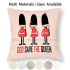 Винтажный Забавный чехол из хлопка с изображением Лондонской королевы и солдата Великобритании в стиле ретро