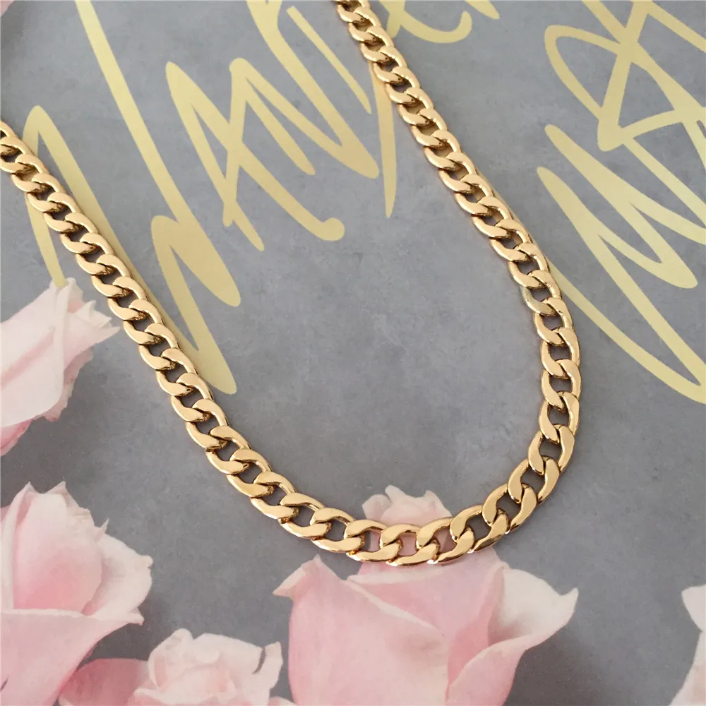 

Chunky Gold Rosegold Rhodium Color Option Chain Choker Necklace For Women Girl Hipop Jewelry