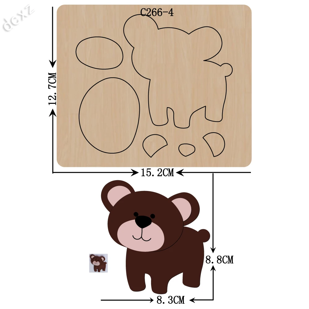 Новый Медведь деревянный штамп для скрапбукинга режущие штампы обычных