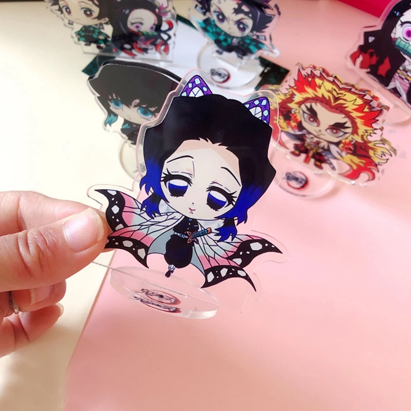 

Demon Slayer double-sided acrylic decoration anime peripheral stand card cartoon Q version big head model