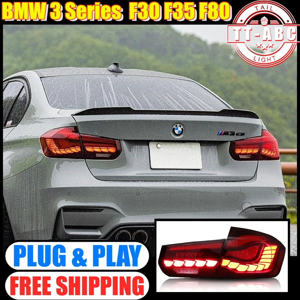 

Tail Lights for BMW M3 F30 F35 F80 12 - 18 Rear Lights Led Taillights Assembly Dynamic Sequential Turn Signal DRL Brake Lamps