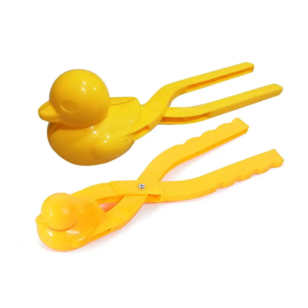 Molde con forma de pato de dibujos animados para ni&ntilde;os, fabricante de bolas de nieve, Clip para deportes al aire libre, herramienta de arena para playa y nieve, juguetes para ni&ntilde;os-5