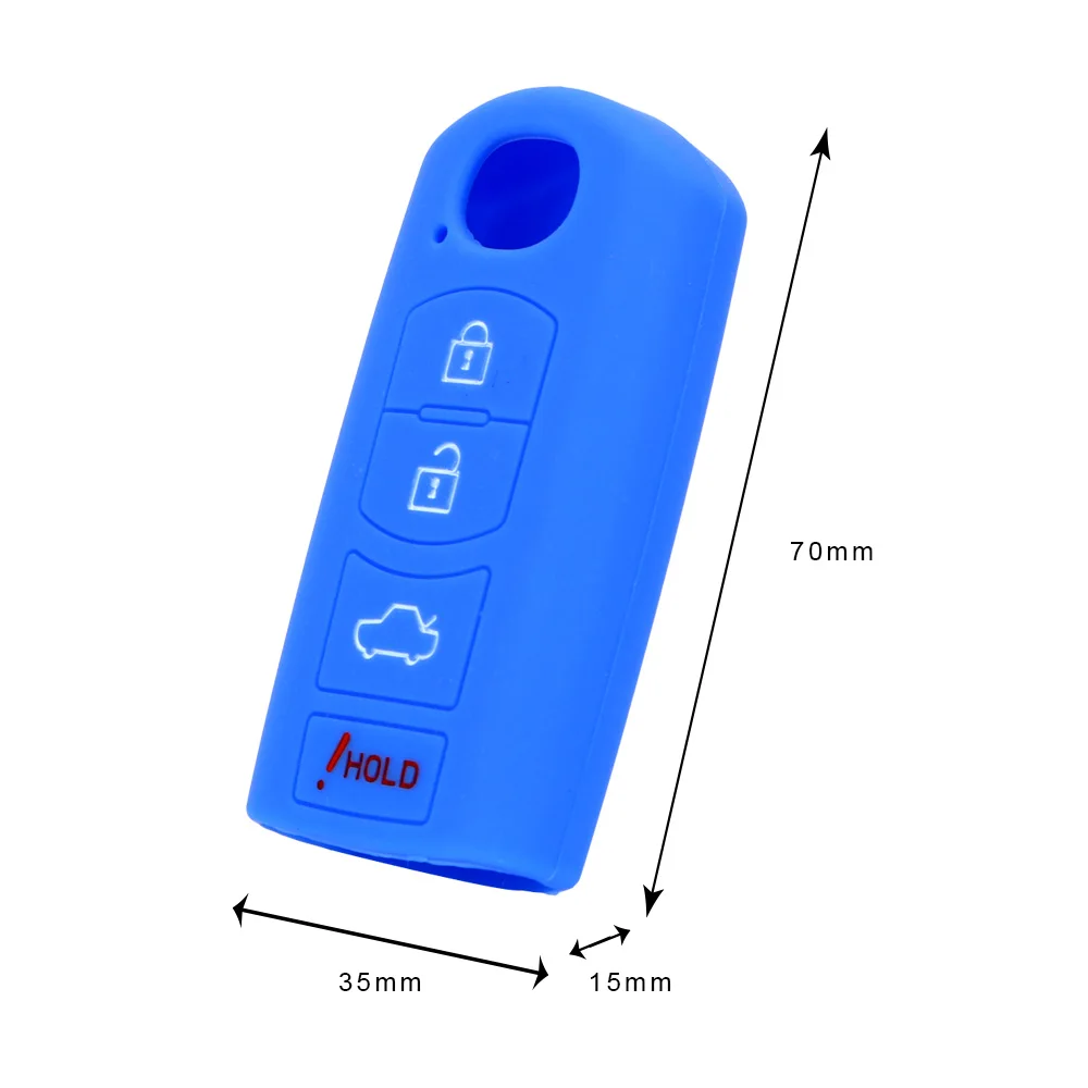 

Error Free Car Key Cover Shell Case Silicone Protector Auto Accessories Replacement 4 Buttons For MAZDA 3 6 MX5 CX-5 CX-7 CX-9