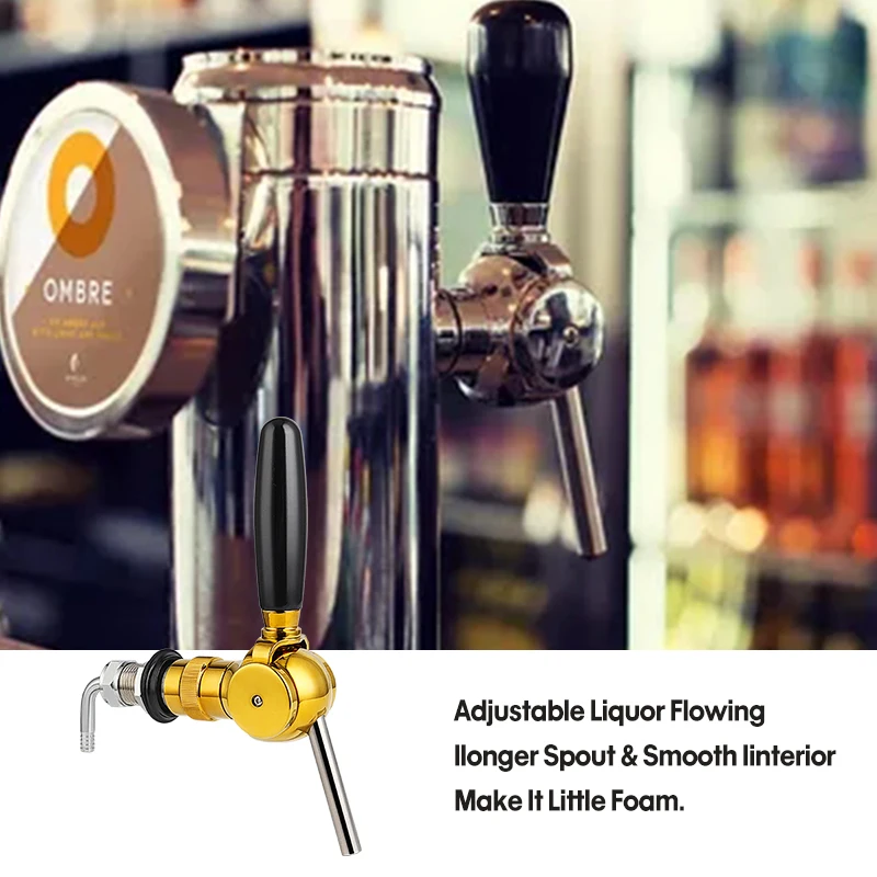 Бельгийский пивной кран 30 мм хвостовик шариковой формы 5/8 'G резьба с контролем