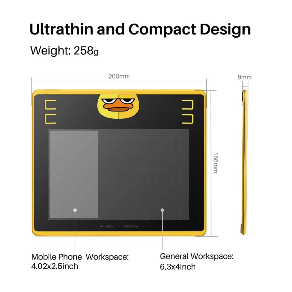 HUION HS64 графические планшеты специальное издание Ручка планшет с без батареи стилус для Android Windows macOS