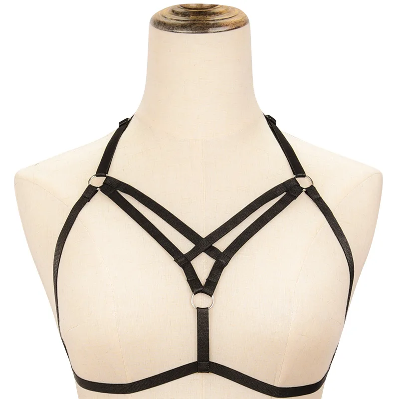 Roseheart клетка для тела жгут бюстгальтер белье эластичными ремешками с черным