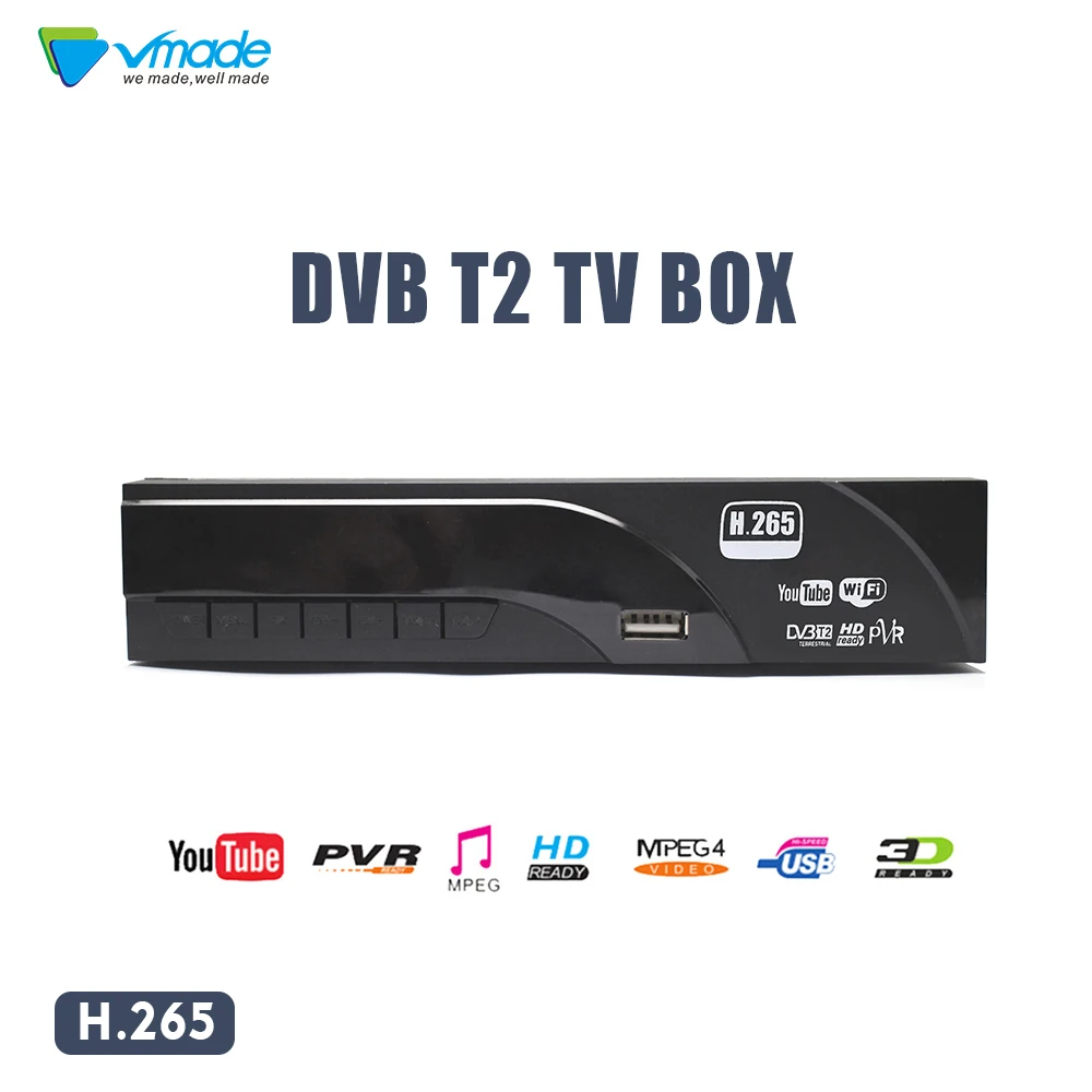 Vmade DVB T2 8943 full HD 1080P Высокое разрешение наземный Reveiver USB 2 0 Поддержка H.265 Dolby AC3