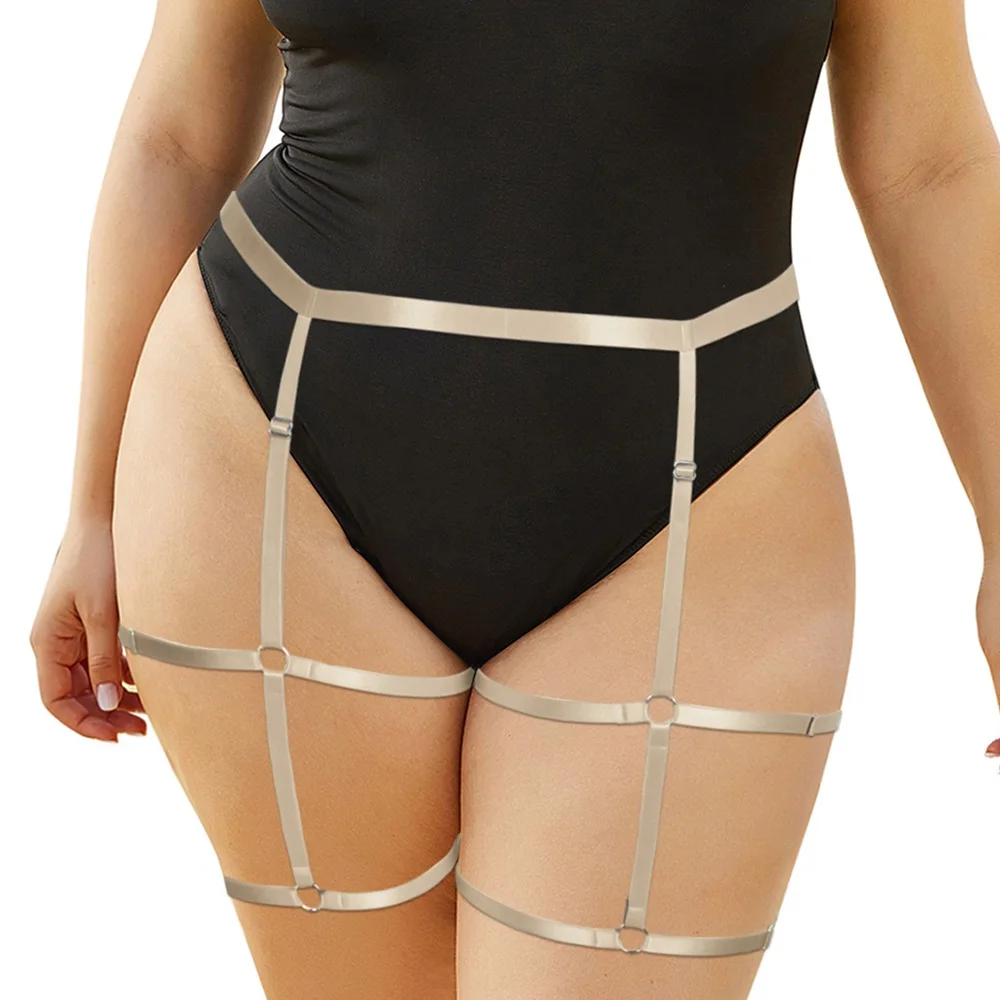 

Plump Women Lingerie Garters Sexy Plus Size Costume Exotic Accessories Harness Fashion Fetish Elastic Bondage Suspender Belts