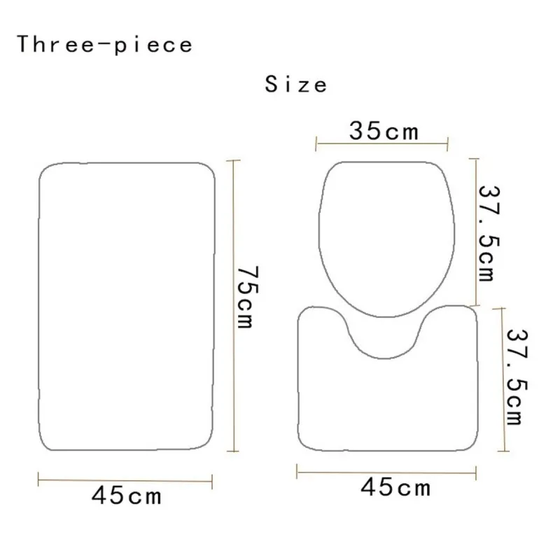 Набор из трех предметов коврик с принтом птиц и цветов для балкона ванной кухни 3D