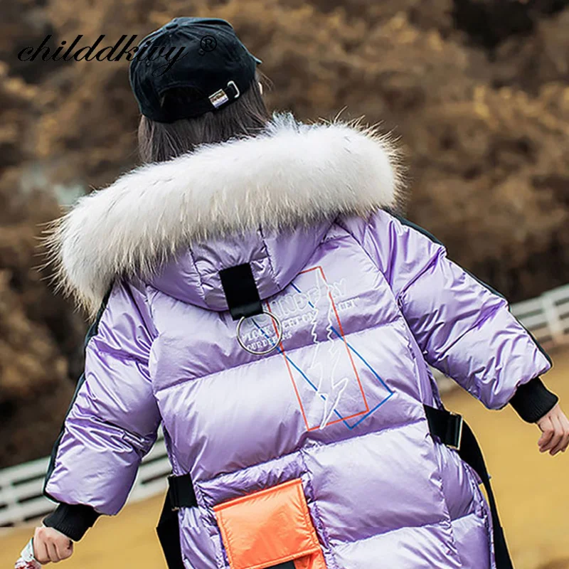 

-30 Warm Russian winter jacket for girl Down 2020 Kids Fashion Teenager Outerwear girl Snowsuit parka Children Winter Coat 5-12Y